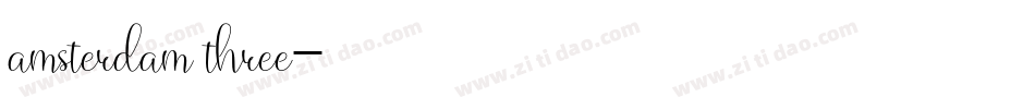 amsterdam three字体转换